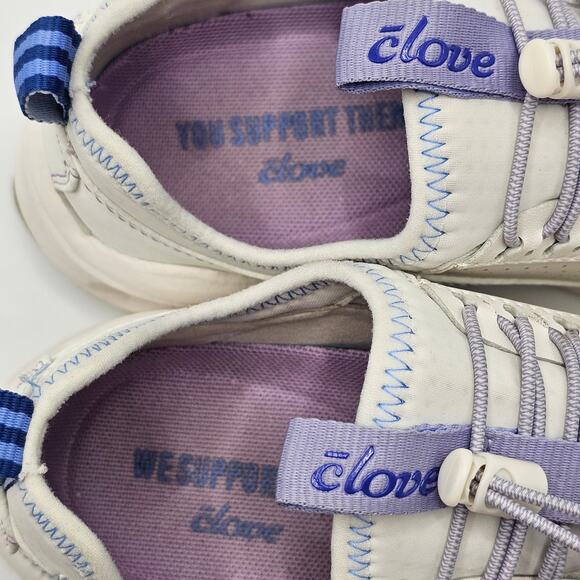 Clove Classic White Women’s Nursing Shoes with Floral Embroidery Size 6.5 - Picture 9 of 13